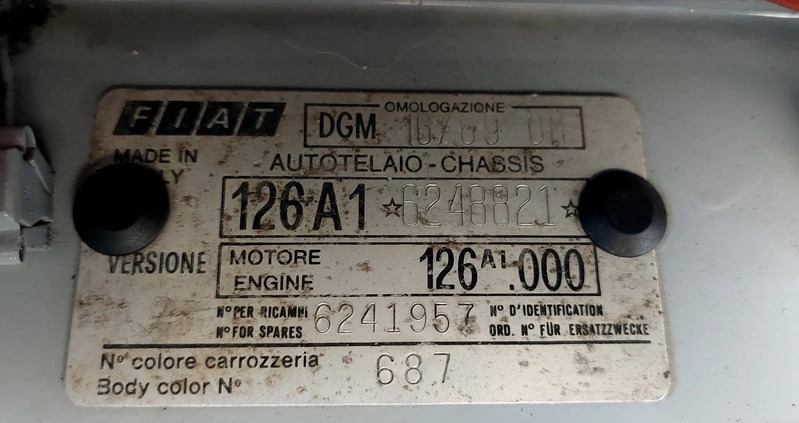 Fiat 126 cena 38500 przebieg: 98000, rok produkcji 1979 z Kraków małe 781